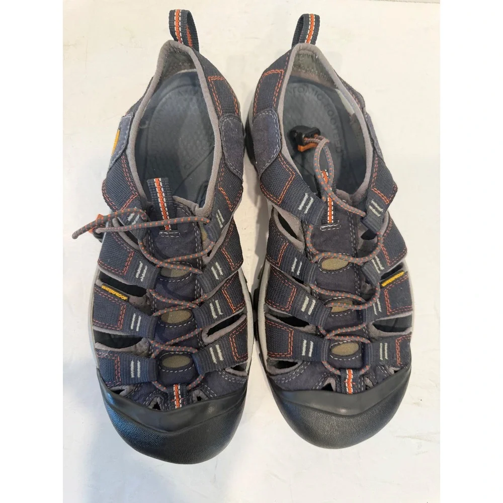 Keen Newport H2 Sport Sandals Mens Charcoal Gray Orange Waterproof Sz 9.5 - Picture 10 of 11